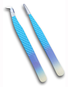 Pinzas de Acero Inoxidable para Extensión de Pestañas, Etiqueta Personalizada, Herramientas de Belleza al por Mayor con Puntas de Volumen y Fibra en Venta - Product Image 6