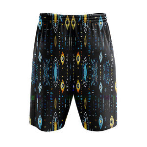 Shorts personnalisés 100% polyester respirant avec cordon de serrage et poches, imprimés à chaud pour hommes, été, plage - Product Image 2