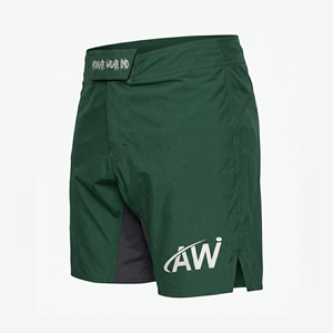 Pantalones Cortos de MMA para Hombre Askar Wear, Corte Regular, Secado Rápido, Estampado por Sublimación, Gris con Diseño Blanco - Product Image 2