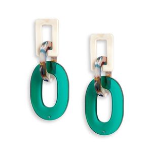 Boucles d'oreilles à clip en résine époxy faites à la main, coupe ovale, bijoux de fête classiques pour femmes - Product Image 3