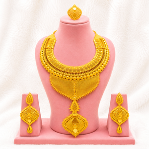 MOLL JEWELLERS Conjunto de Joyería Étnica de Plata con Circones, Collar y Pendientes para Mujer, Diseño Floral para Boda, Aleación de Moda, Tercera Marca - Product Image 5