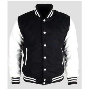 <b>Plus</b> <b>Size</b> Wholesale Custom Made Letterman Baseball College Team Woolen With <b>leather</b> Sleeves Men's School Blank <b>Jackets</b> - Product Image 4