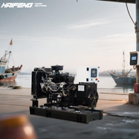 Générateur diesel marin refroidi par eau de mer Haifeng HPM-50GF 50 kW 62 kVA, démarrage automatique, châssis ouvert, super silencieux, transfert automatique ATS