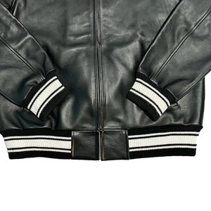 Veste d'hiver pour homme en cuir véritable de couleur unie, style streetwear, avec poches zippées sur le devant, tissu en toile imperméable et écologique - Product Image 2