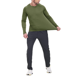Nouveau T-shirt de sport pour homme, tricoté, uni, coupe droite, respirant, séchage rapide, écologique, pour entraînement et fitness - Product Image 1