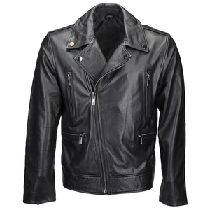 Chaqueta de Cuero para Hombre con Acabado Liso y Tela Resistente para Uso Diario - Product Image 1