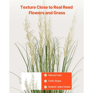 Lot de 2 plantes artificielles en PVC de qualité supérieure de 47 pouces, pot de fleurs en roseau de 47 pouces, plantes vertes artificielles d'intérieur et d'extérieur - Product Image 3