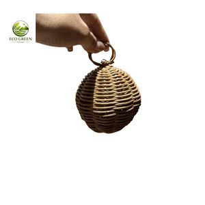 Decoración Navideña Colgante de Mimbre Natural Estilo Bohemio, Juego de Adornos Hechos a Mano para el Árbol de Navidad - Product Image 5