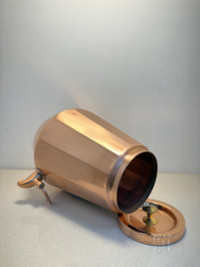 Réservoir de distribution d'eau en cuivre pur facetté de qualité supérieure 8L, Matka géométrique à 12 faces, étanche, en métal, avec robinet, pour camping-car - Product Image 5