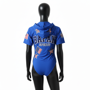 Traje de Baño Azul Océano de Nylon y Elastano de 240 GSM con Sensación de Lujo, Transpirable, Elástico, con Estampado de Parches y Logotipo Personalizado para Mujer - Product Image 2