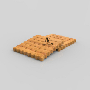Biscuit Shape Wooden Coaster <b>Set</b>. Elegant Design Premium Creative Wholesale Drinkware For Cute Cafe & Kitchen Decoration - Product Image 2
