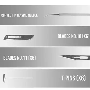 Kit de Disección Médica, Herramientas de Sutura, Portacuchillas, Pinzas Mosquito, Tijeras para Iris, para Ciencias Médicas, de Dentavex - Product Image 6