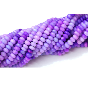 Hermosas cuentas de ópalo en tono púrpura, forma redonda y lisa, 15 pulgadas, 7-9 mm, cuentas de ópalo en tono púrpura, piedras preciosas lisas, para la elaboración de joyería con cuentas. - Product Image 5