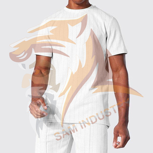 Wholesale Men Vintage <b>Twin</b> <b>Set</b> Breathable 100% Cotton Oversized Custom Logo Design High Quality Summer Street Style <b>Twin</b> <b>Set</b> - Product Image 5