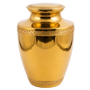 Urnas funerarias de latón para adultos con grabado dorado, urnas funerarias de metal con acabado en color gris para cenizas humanas, urnas conmemorativas. - Product Image 6