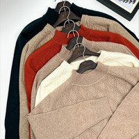 Pull-over col rond tricoté à la machine anti-boulochage pour femme Wilford, manches longues, collection automne – Meilleure vente, haute qualité
