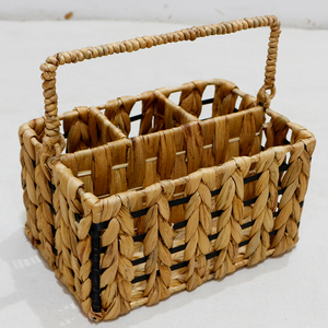 Panier de rangement rectangulaire Artex Dong Thap en jacinthe d'eau écologique, 3 compartiments, poignées (conception multifonctionnelle), décoration intérieure - Product Image 4