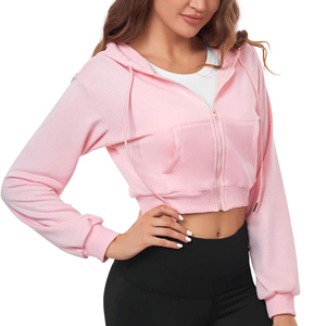 Sudadera Corta de Moda para Mujer, Sudadera de Manga Larga con Estampado Personalizado, Estilo Casual Urbano, Tejido Suave, Fabricante de Ropa OEM ODM - Product Image 6