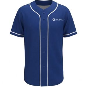 Camiseta de Béisbol Personalizada para Hombre, con Botones, Manga Corta, Ligera, Transpirable, Anti-UV, para Equipo de Béisbol - Product Image 1