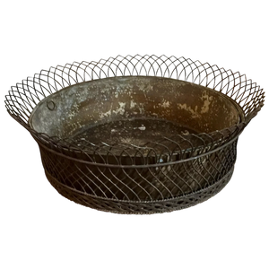 Panier noir en fil de fer métallique Décoration de table d'hôtel et de maison Panier noir de service Panier à fruits en fil de fer métallique fini rouillé - Product Image 1