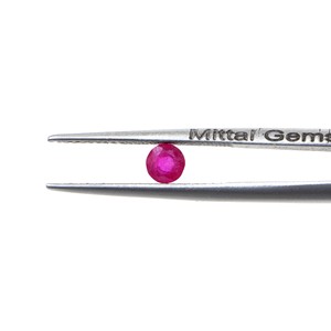 Rubis naturels de Bangkok, ronds calibrés de 4 mm, pierres précieuses de rubis naturelles facettées, prêtes à l'emploi pour la création de bijoux - Product Image 2
