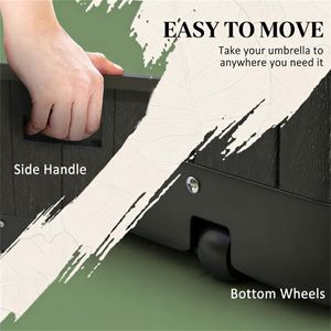 Supporto per Ombrellone da Esterno Nero, Base per Ombrellone da Terrazza, Accessorio per Arredamento da Patio - Product Image 4