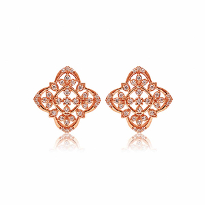Ensemble collier et boucles d'oreilles SARVA Creations, bijoux floraux en cristal pour femmes, cadeau de mariage, style luxueux - Product Image 3