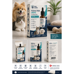 Boîte personnalisée pour traitement antipuces des animaux de compagnie, emballage vétérinaire - Product Image 1