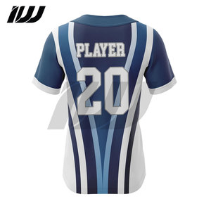 Uniformes de Béisbol/Sóftbol Unisex de Alta Calidad, 100% Poliéster, Antibacterianos, Cuello en V, Impresión por Transferencia de Calor, Tallas Grandes - Product Image 4