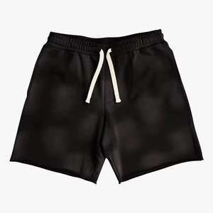 Shorts streetwear délavés à l'acide pour hommes, en coton personnalisé 260 280 300 g/m², ourlet brut, cordon de serrage, style vintage et vieilli - Product Image 5