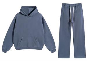 Ensemble de survêtement sport personnalisé en coton de haute qualité 430g pour homme, collection automne, sweat à capuche et pantalon de jogging unisexe - Product Image 5