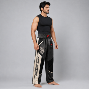 Pantalon de kick-boxing léger, conçu avec des matériaux respirants pour une flexibilité supérieure et des performances fiables. - Product Image 2