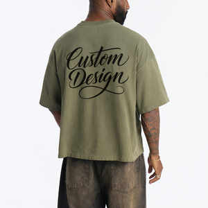 T-shirt en coton pour hommes, vente en gros d'usine, mode, meilleures ventes, noir, grande taille, logo personnalisé, uni, vêtements d'été - Product Image 2