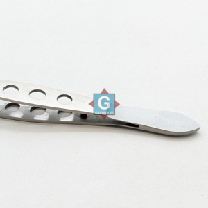 คีมจับของบิชอปฮาร์แมน รุ่นไอริส แบบโค้ง 8.5 ซม. แบบละเอียด มีฟันเลื่อย แบบตรง ใช้ยึดจับ  แบบใช้มือ ได้รับการรับรองมาตรฐาน MOL คีมผ่าตัด - Product Image 2