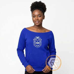 เสื้อสเวตเชิ้ตคอกลมสำหรับผู้หญิง Zeta Phi Beta ปักลายตามสั่ง ป้องกันรอยยับ สำหรับฤดูหนาว จาก Greek Treasures Wholesale - Product Image 4
