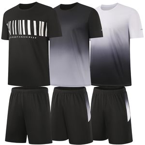 Gym Set Men's <b>Shirt</b> and Shorts 100% Polyester Set Zipper Pockets Quick Dry Athletic Clothes Workout Running Summer Casual Outfit - Product Image 5