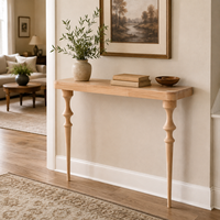 Console étroite moderne pour petits espaces - Design en bois multifonctionnel pour salon, chambre et entrée