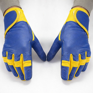 Guantes de béisbol de cuero al por mayor con parte trasera de tela transpirable y agarre de palma premium para empresas de ropa deportiva - Product Image 6