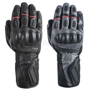 Gants de moto universels en cuir d'hiver HIKE IMPEX, antidérapants, respirants, compatibles avec les écrans tactiles, pour hommes et femmes - Product Image 1