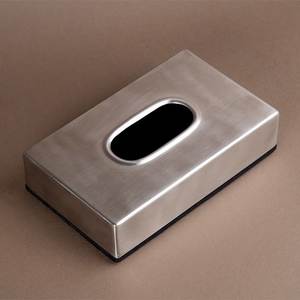 Premium Metal <b>Tissue</b> Box Cover Rustproof Stainless Steel <b>Tissue</b> <b>Holder</b> For <b>Kitchen</b> Bathroom And Living Room Decor - Product Image 2