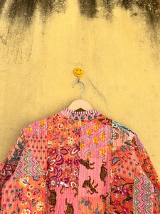 Beautiful Quilted <b>Patchwork</b> <b>Jacket</b> Women's Mandarin Collar Three Quarter Sleeve Hand Embroidered Short Length Autumn Style - Product Image 6