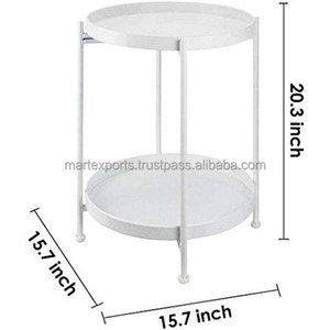 Mesa auxiliar de metal moderna de gama alta, muebles para el hogar para sala de estar, café o mesita de noche para decoración de mesita de noche o dormitorio - Product Image 2