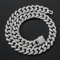 Collier chaîne cubaine de luxe en gros avec diamants pour homme, bijoux de mode pour le style urbain, les événements musicaux et les boîtes de nuit