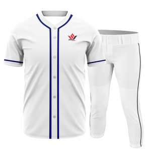 Maillot de baseball rouge personnalisé pour hommes et ensemble de pantalon blanc à manches courtes, anti-humidité, sublimé, nom de l'équipe 00, uniforme sportif - Product Image 5