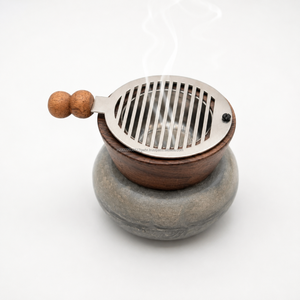 Brûleur d'encens en bois et résine arabe fait main ABI OVERSEAS, diffuseur aromatique, design géométrique, durable, directement de l'usine - Product Image 1