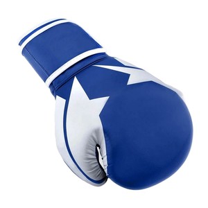 Guantes de Boxeo Xypex Corporation Azules de PU con Diseño de Estrella Blanca, Cierre de Velcro, Agarre Firme, Transpirables, Dedos Completos, para Adultos Unisex - Product Image 3