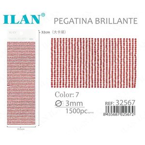Ilan Pegatina Brillante 3mm Roja 1500 piezas, Adhesivo de Diamantes de Imitación para Tarjetas Grandes - Product Image 3