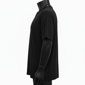 Camiseta de Manga Corta con Cuello Redondo, Tejido de Punto de 230g, Personalizada OEM, Estilo Casual, Talla Grande, Lisa, Teñida, 100% Algodón para Hombre - Product Image 4