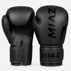 MIAZ <b>Boxing</b> <b>Gloves</b> <b>White</b> Blue PU Leather for Closure Breathable Lightweight Adult Training <b>Gloves</b> Custom Wholesale Cheap - Product Image 3