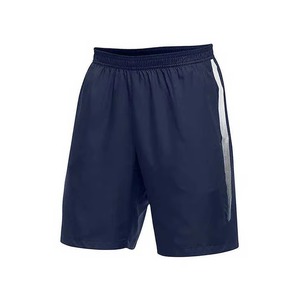 Men's Navy Blue Moisture Wicking <b>T</b>-<b>Shirt</b> And Shorts Set Crew Neck Short Sleeve Elastic Waist Solid Color All Seasons Sportswear - Product Image 4